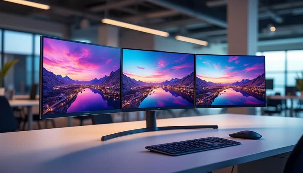 découvrez comment optimiser votre espace de travail avec un écran ultra-wide ou une configuration multi-moniteurs pour une mise en page parfaite et une productivité maximale.